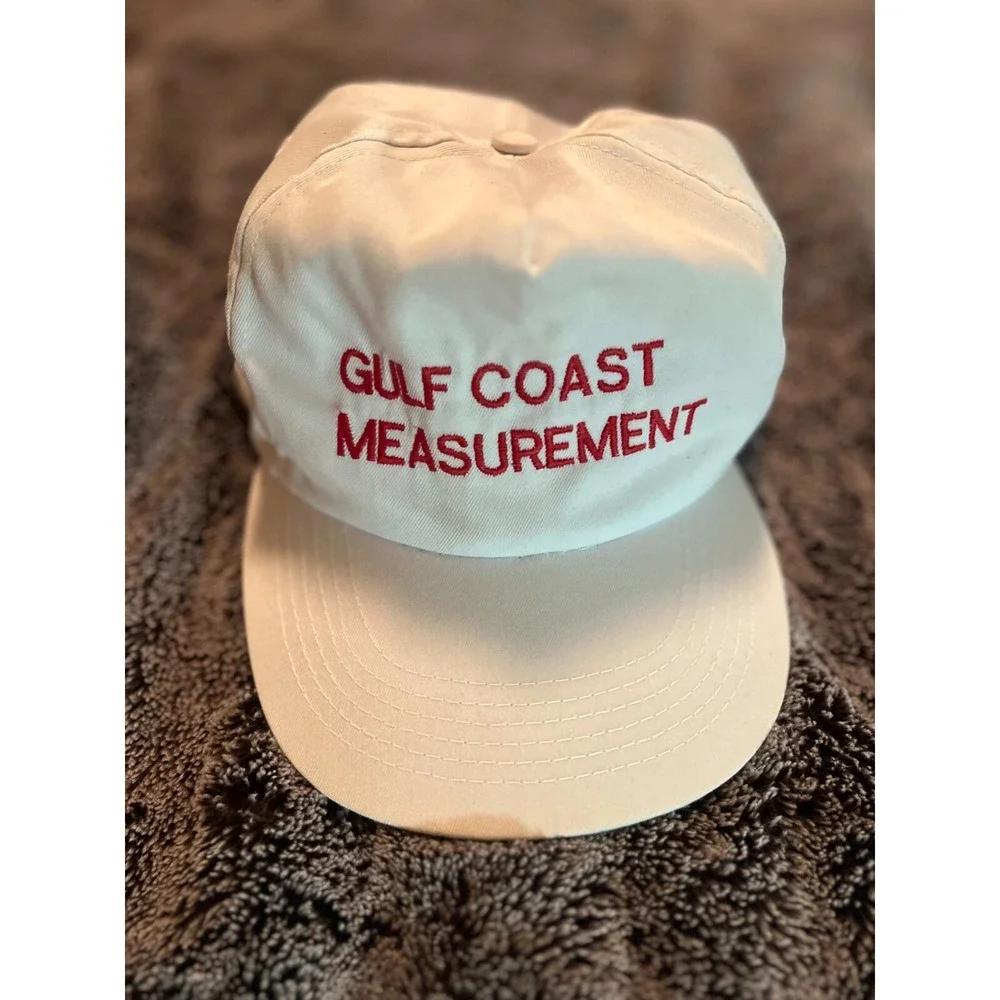 Vintage Gulf Coast Measurement‎ Hat White Snapback